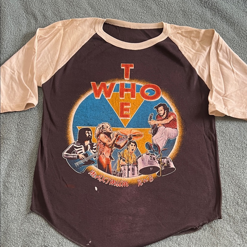 The Who Shirt- Black and Cream